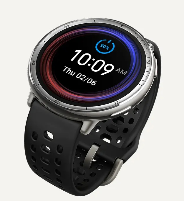 Smartwatch AMAZFIT Active 2, GPS, Android/iOS, Black Leather